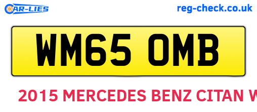 WM65OMB are the vehicle registration plates.