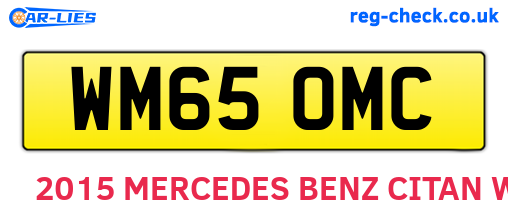 WM65OMC are the vehicle registration plates.