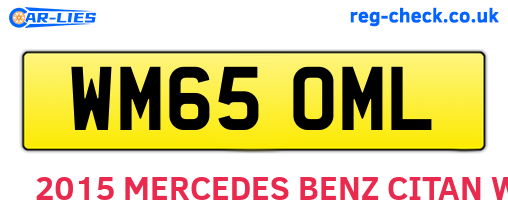 WM65OML are the vehicle registration plates.