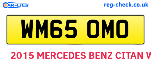 WM65OMO are the vehicle registration plates.