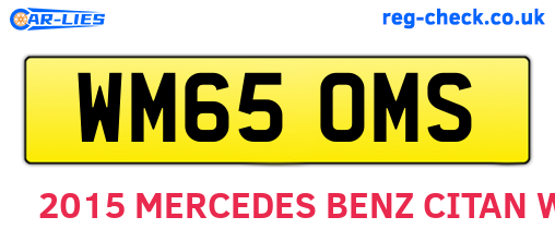 WM65OMS are the vehicle registration plates.