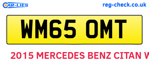 WM65OMT are the vehicle registration plates.
