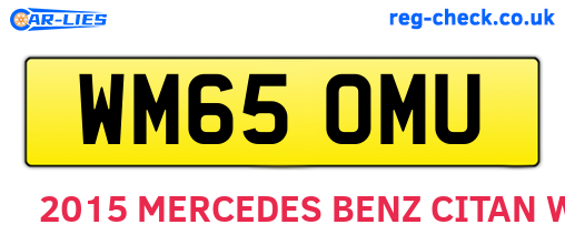 WM65OMU are the vehicle registration plates.