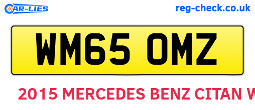 WM65OMZ are the vehicle registration plates.