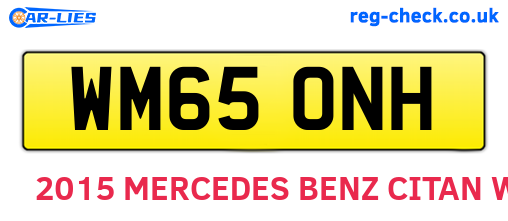 WM65ONH are the vehicle registration plates.