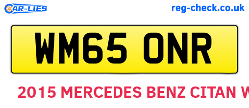 WM65ONR are the vehicle registration plates.