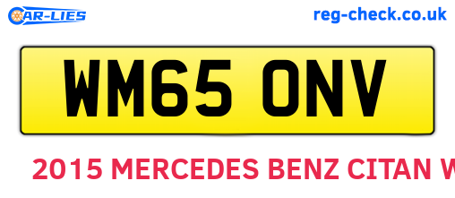 WM65ONV are the vehicle registration plates.