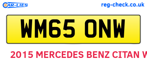 WM65ONW are the vehicle registration plates.