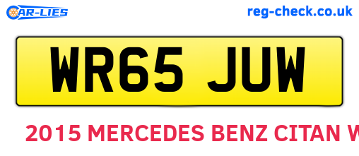WR65JUW are the vehicle registration plates.