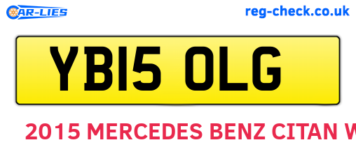 YB15OLG are the vehicle registration plates.