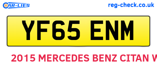 YF65ENM are the vehicle registration plates.