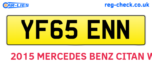 YF65ENN are the vehicle registration plates.