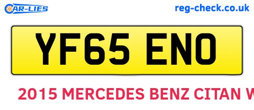 YF65ENO are the vehicle registration plates.