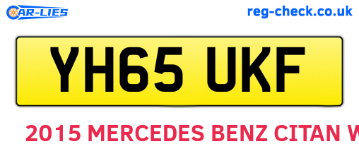 YH65UKF are the vehicle registration plates.