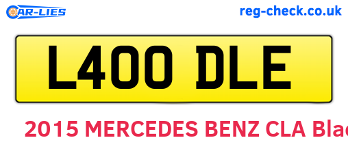 L400DLE are the vehicle registration plates.