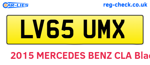 LV65UMX are the vehicle registration plates.