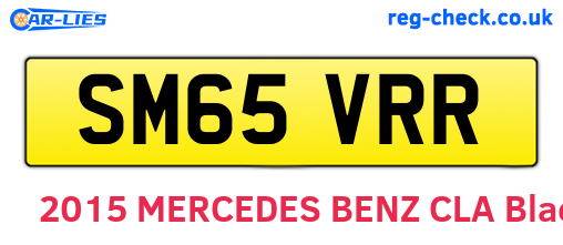 SM65VRR are the vehicle registration plates.