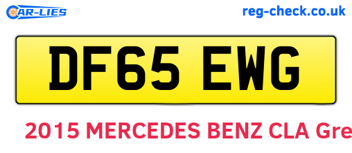 DF65EWG are the vehicle registration plates.
