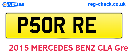 P50RRE are the vehicle registration plates.