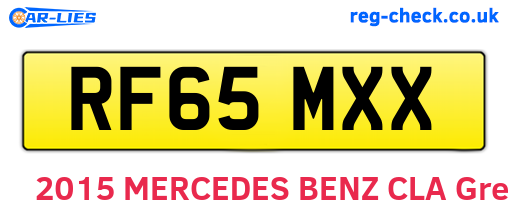 RF65MXX are the vehicle registration plates.