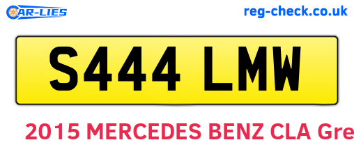 S444LMW are the vehicle registration plates.