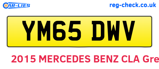 YM65DWV are the vehicle registration plates.