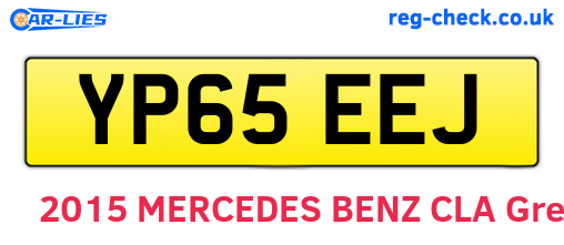 YP65EEJ are the vehicle registration plates.