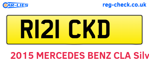 R121CKD are the vehicle registration plates.