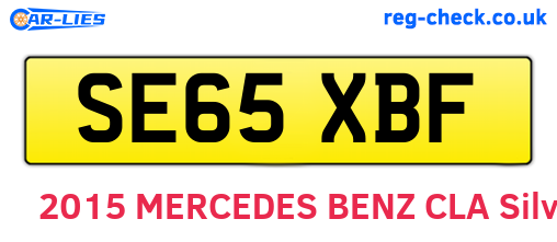 SE65XBF are the vehicle registration plates.