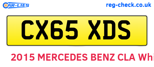 CX65XDS are the vehicle registration plates.