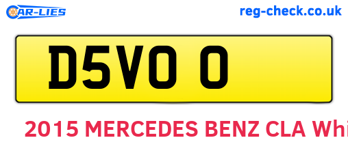 D5VOO are the vehicle registration plates.