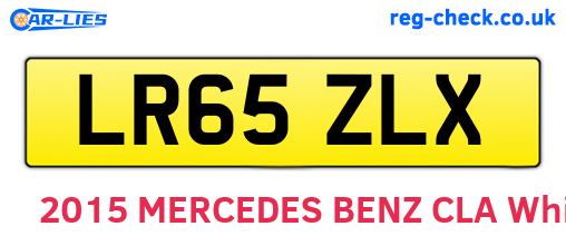 LR65ZLX are the vehicle registration plates.