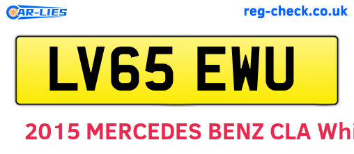 LV65EWU are the vehicle registration plates.
