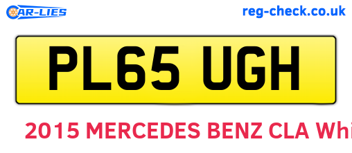PL65UGH are the vehicle registration plates.