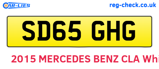 SD65GHG are the vehicle registration plates.