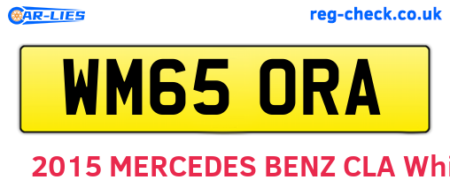 WM65ORA are the vehicle registration plates.