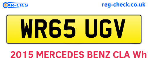WR65UGV are the vehicle registration plates.