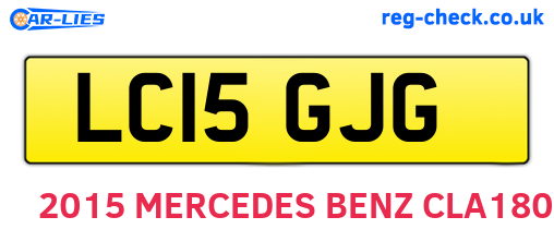 LC15GJG are the vehicle registration plates.
