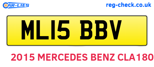 ML15BBV are the vehicle registration plates.