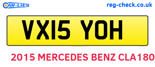VX15YOH are the vehicle registration plates.