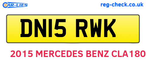 DN15RWK are the vehicle registration plates.