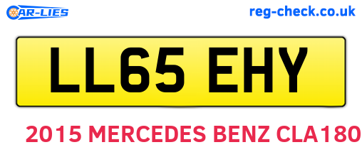 LL65EHY are the vehicle registration plates.