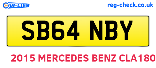 SB64NBY are the vehicle registration plates.