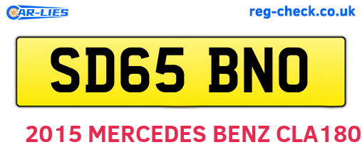 SD65BNO are the vehicle registration plates.