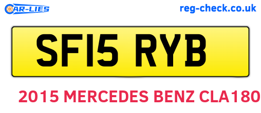 SF15RYB are the vehicle registration plates.