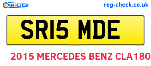 SR15MDE are the vehicle registration plates.