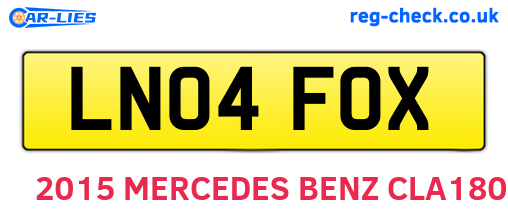 LN04FOX are the vehicle registration plates.