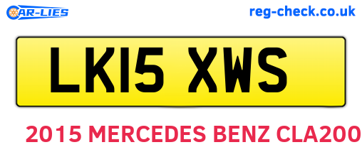 LK15XWS are the vehicle registration plates.