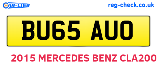 BU65AUO are the vehicle registration plates.