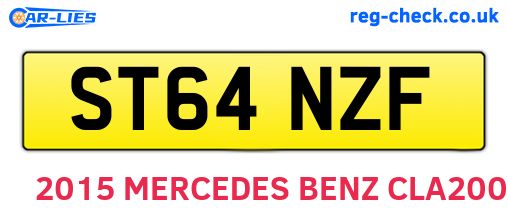 ST64NZF are the vehicle registration plates.